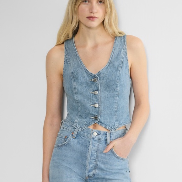 EUC ARITZIA x DENIM FORUM - MIA Denim Vest, Small - Picture 1 of 8